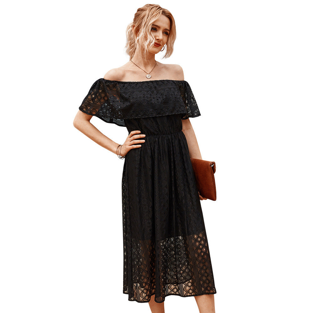 Off shoulder dress cut out sexy dress