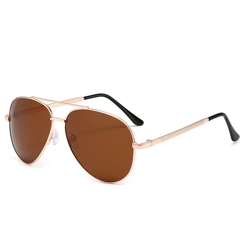 Metal Polarized Sunglasses Men's Large Frame Glasses