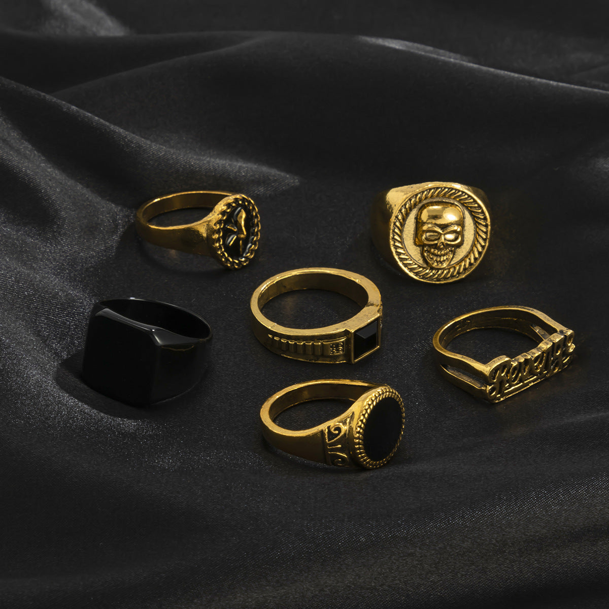 6 Pieces Ring Set Simple Personality Fashion Trendy Retro Cover