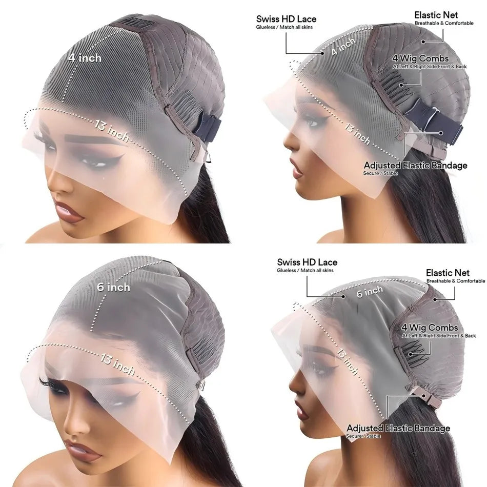 13x6 Hd Lace Front Human Hair Wig 99J Burgundy Preplucked Hd Transparent 13x4 Body Wave Human Hair Lace Frontal Wigs for Women