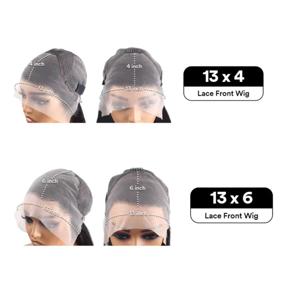 40 Inch Deep Wave Frontal Wig Transparent 13x4 13x6 HD Lace Frontal Human Hair Wigs Curly Human Hair Lace Frontal Wigs For Women