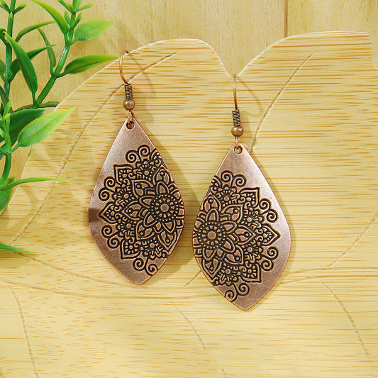 Retro Women's Fashion Personalized Printed Earrings